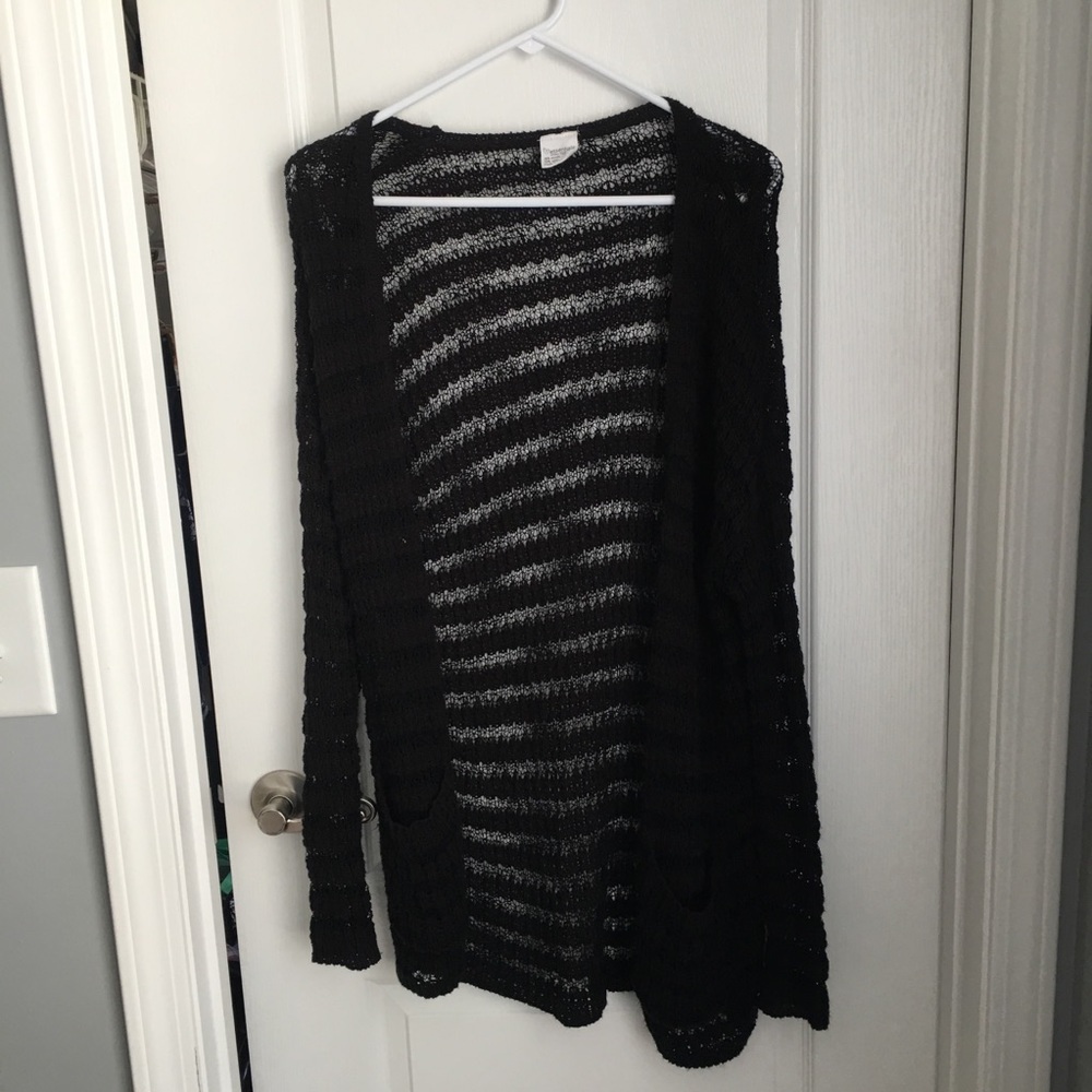 Black cardigan